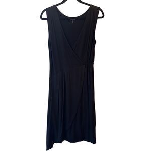 Garnett Hill asymmetrical faux wrap jersey dress sz S really soft and stretchy m